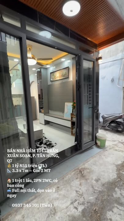 Nhà hẻm Trần Xuân Soạn, quận 7 – 23m² giá 1.855 tỷ – Full nội thất ngay!
