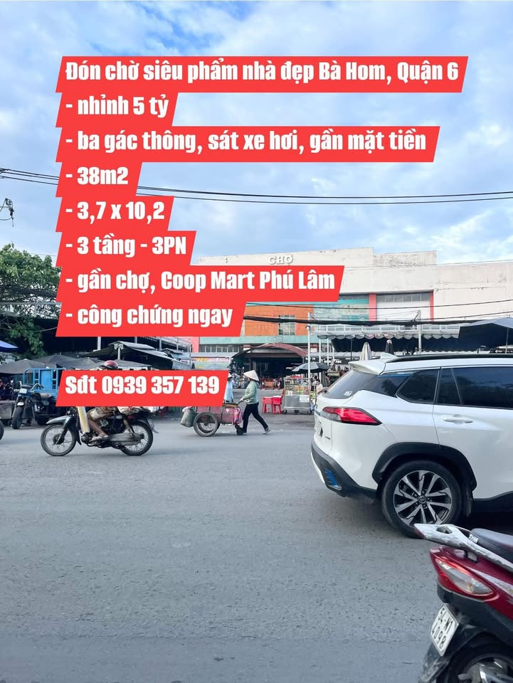 Nhà đẹp Bà Hom, Quận 6 - 3 tầng, 3PN - Giá chỉ 5 tỷ!