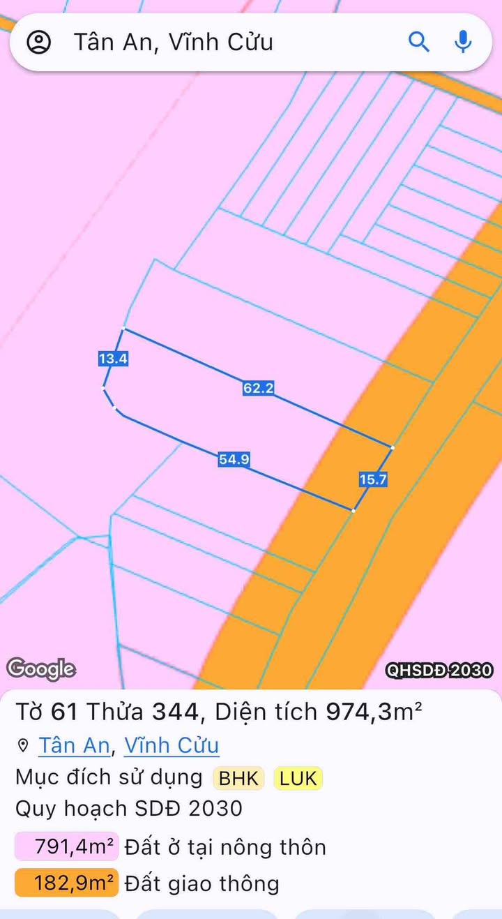 Đất nền 3600m² tại mặt đường ấp 3 xã Tân An - Giá chỉ 2.85 tỷ VND, sổ đỏ chính chủ!