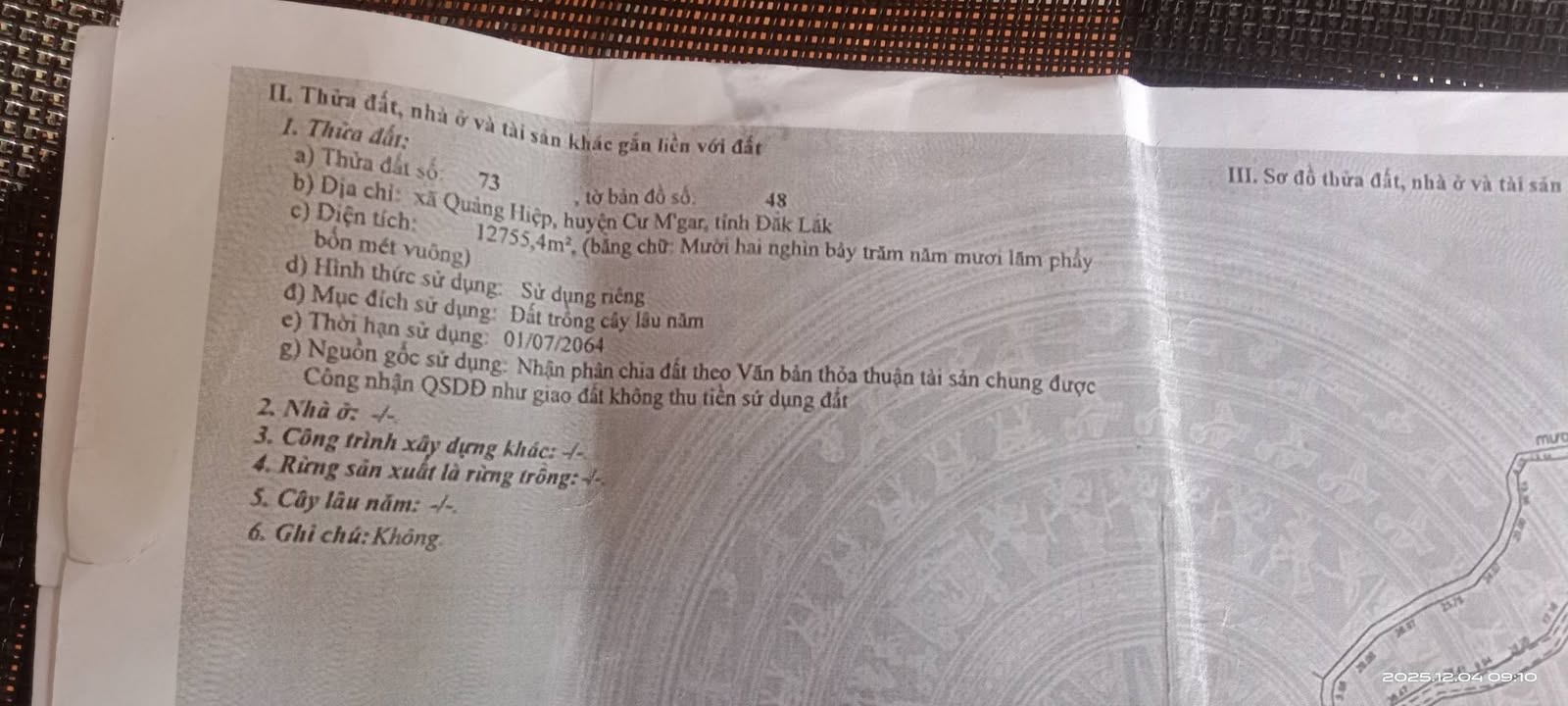 Đất nền 1.3ha tại Quảng Hiệp, Cư M'gar, Đắk Lắk - Giá chỉ 5.58 tỷ VND!