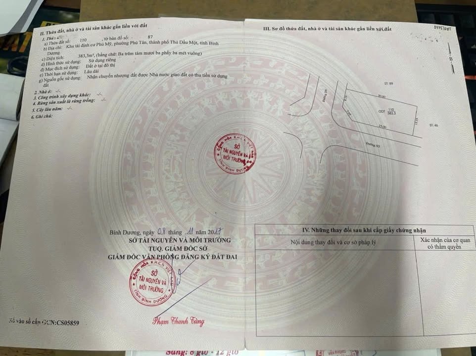 Đất nền D9, Phú Tân, Thủ Dầu Một 390m² giá 3.9 tỷ - Lô góc tuyệt đẹp!