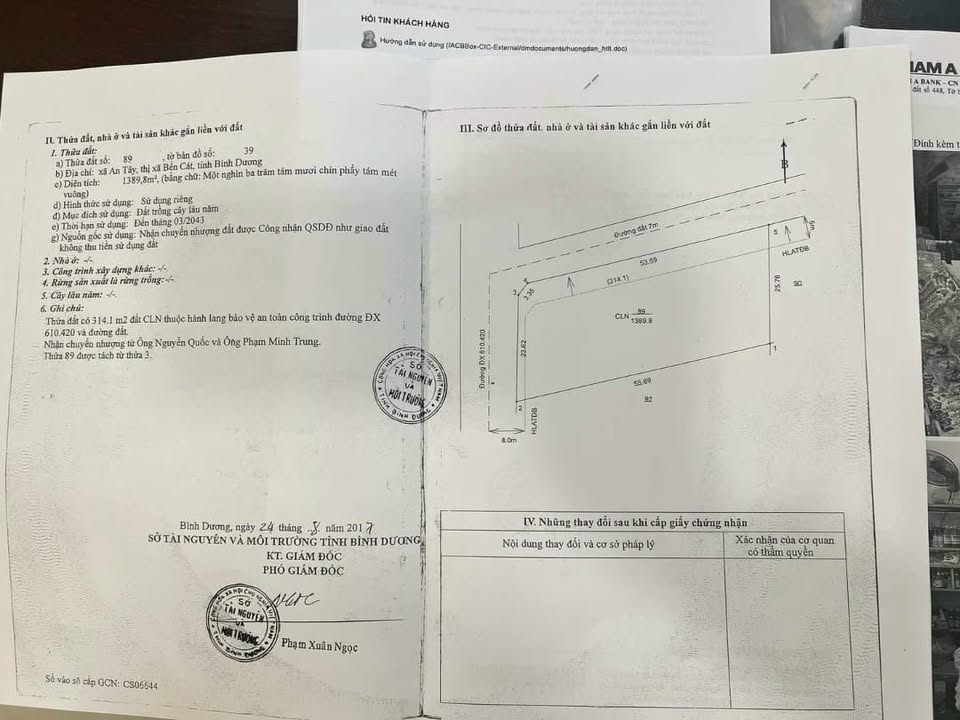 Đất nền An Tây Bến Cát 1375m² giá 6.5 tỷ - Cơ hội đầu tư sinh lời cao!