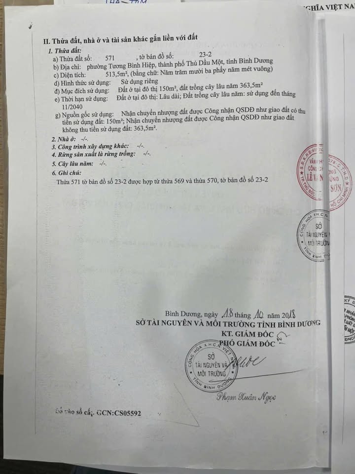 Đất nền Tương Bình Hiệp 513m² giá thỏa thuận - Cơ hội đầu tư sinh lời nhanh chóng!