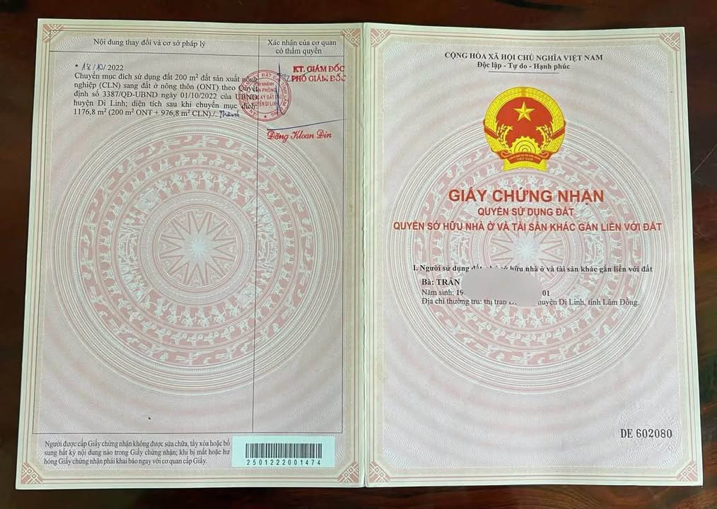 Đất nền Tân Nghĩa, Di Linh 720m² - Thích hợp nghỉ dưỡng, view sông