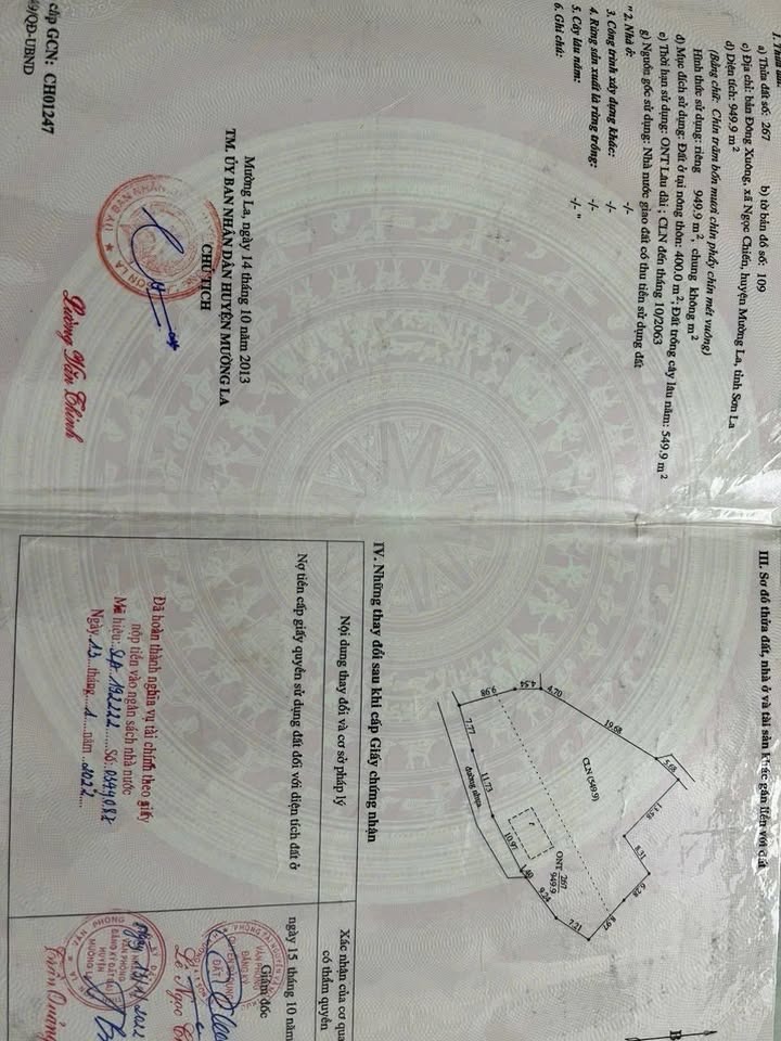 Đất nền mặt đường tỉnh lộ 109, xã Ngọc Chiến, Sơn La - Giá 3.69 tỷ - Tiềm năng đầu tư lớn!