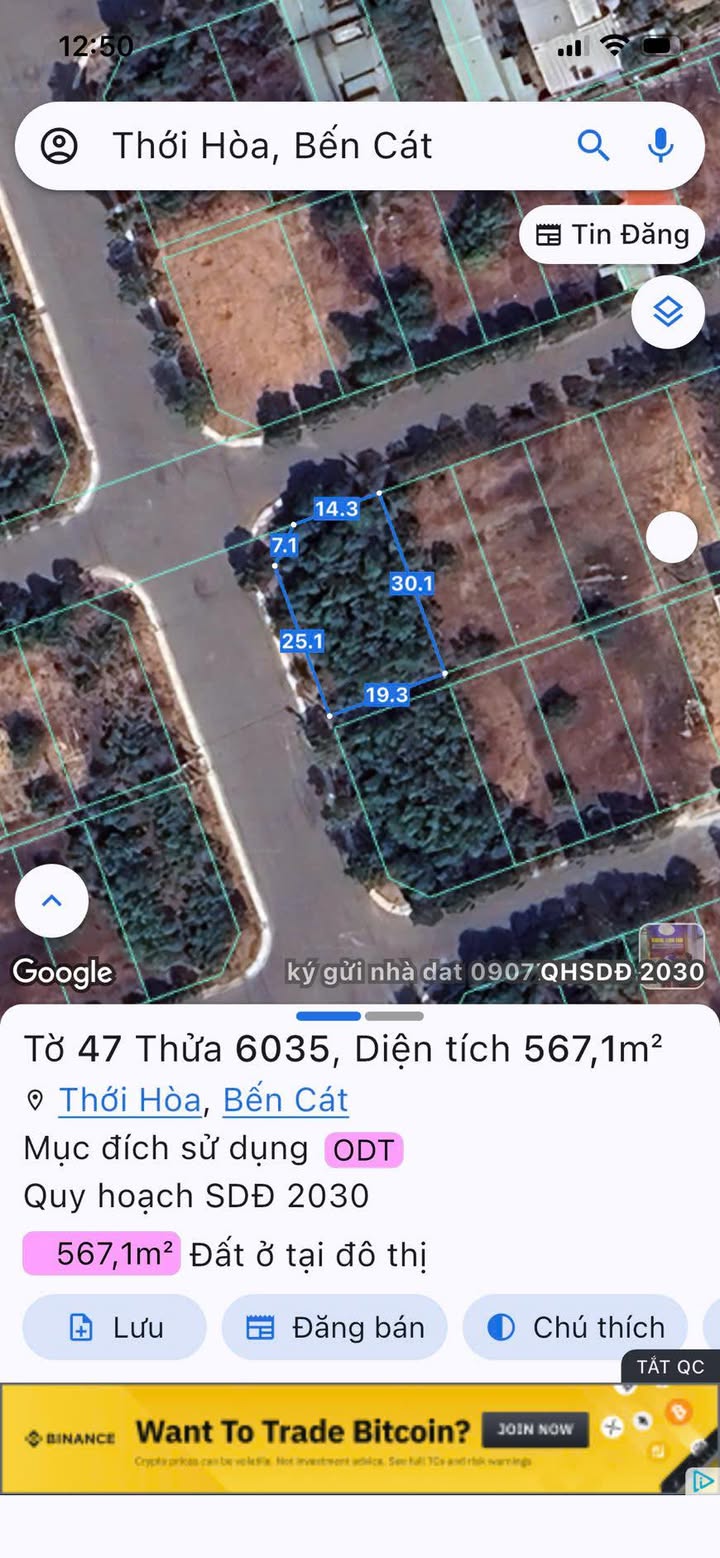 Đất mặt tiền lô góc Mỹ Phước 4, Bến Cát 567m² giá 7 tỷ - Cơ hội đầu tư hiếm có!