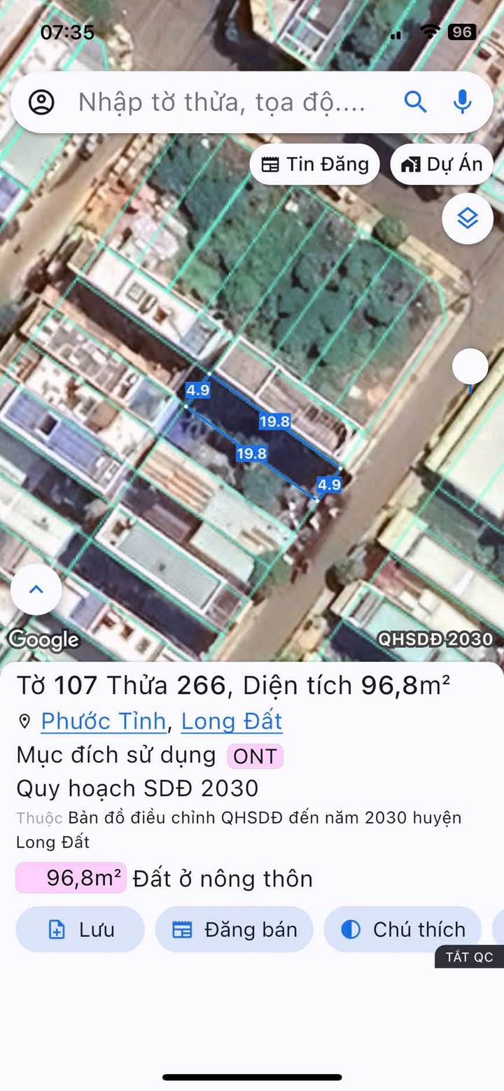 Đất nền Phước Tỉnh, Long Điền 96m² giá 2.29 tỷ - Đường nhựa, vỉa hè rộng rãi!