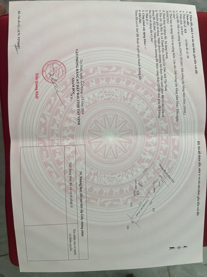 Đất nền Gò Dầu Tây Ninh 175m² giá chỉ 200 triệu - Cơ hội đầu tư hấp dẫn!