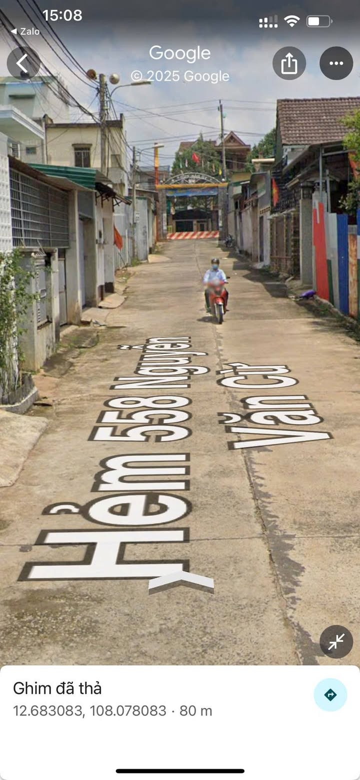 Bán đất hẻm 558 Nguyễn Văn Cừ, Buôn Ma Thuột 155m² giá 4.2 tỷ - Hẻm thông ô tô né nhau!