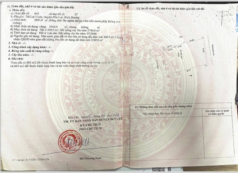 Đất nền Bàu Bàng 3040m² giá 700 triệu - Sổ đỏ chính chủ, công chứng ngay!