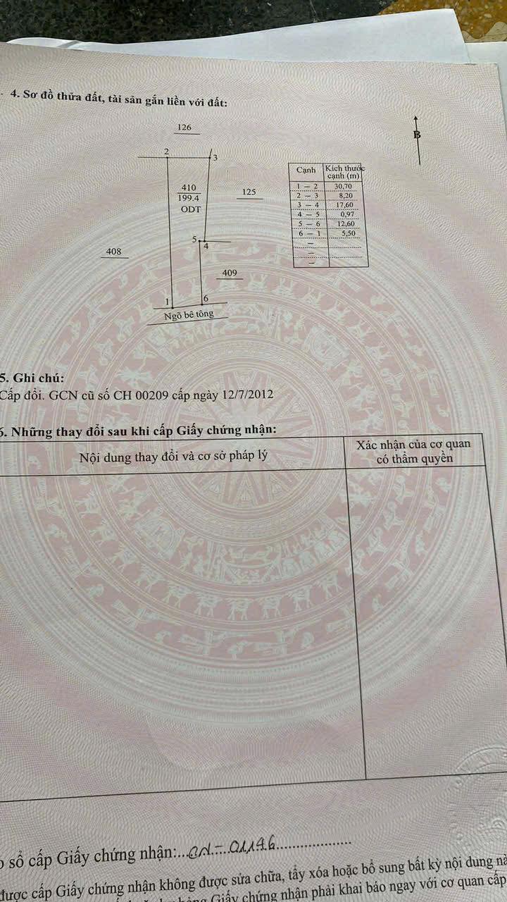 Đất nền Kim Xá, Cẩm Đoài 199m² giá 2.5 tỷ - Ô tô đỗ tận đất!