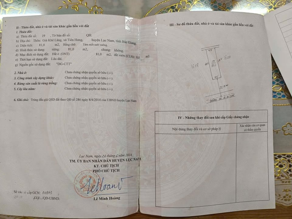 Đất nền mặt đường Quốc lộ 31, Lục Nam, Bắc Giang, 81m² - Giá chỉ 3.48 tỷ, hướng Nam mát mẻ!