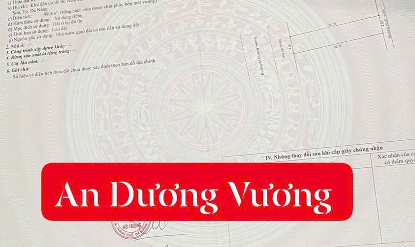 Đất nền đường An Dương Vương, Ngũ Hành Sơn, 100m² - Vị trí đẹp gần sông, khán đài pháo hoa!