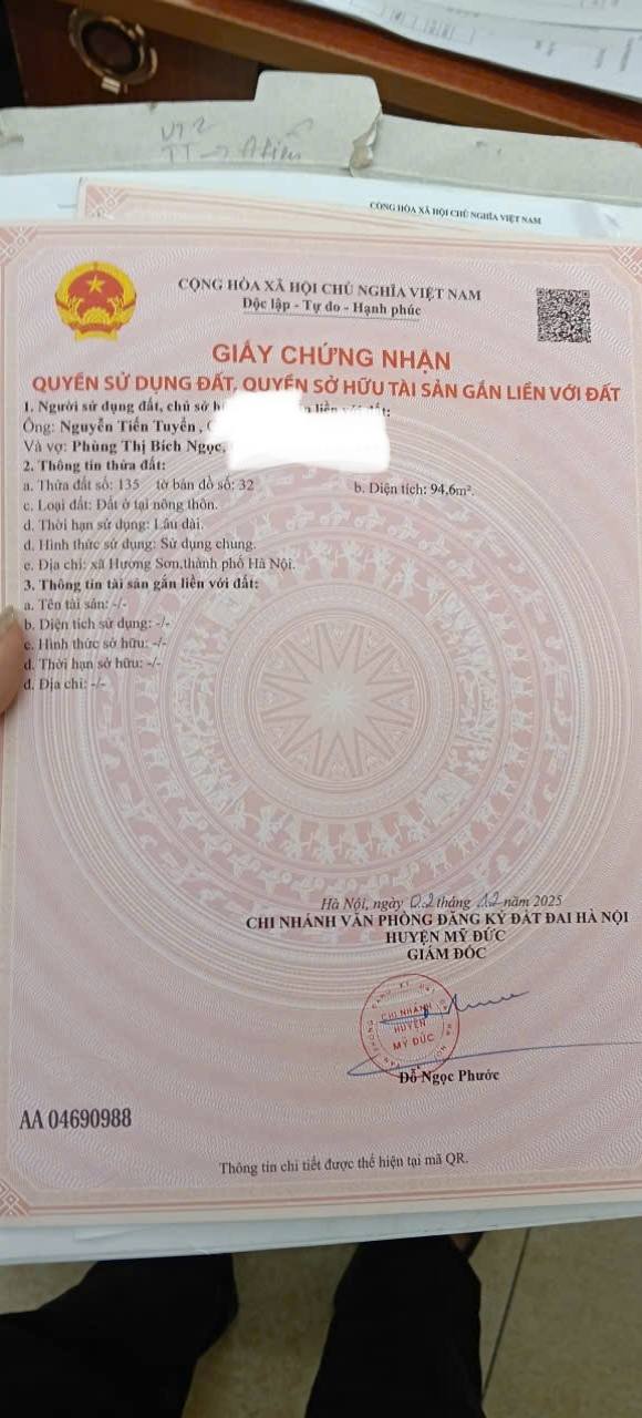 Đất nền Đông Mỹ, An Tiến 94m² giá 1 tỷ - Vị trí đẹp, pháp lý rõ ràng!