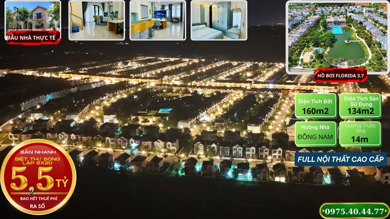 Biệt thự Song Lập 8x20m tại Phan Thiết giá 5.5 tỷ - Full nội thất cao cấp, sẵn sàng vào ở!