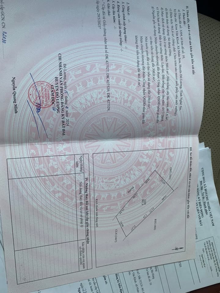 Đất nền Nhân Sơn Đô Lương 961m² giá 1.1 tỷ - Tiềm năng đầu tư sinh lời!