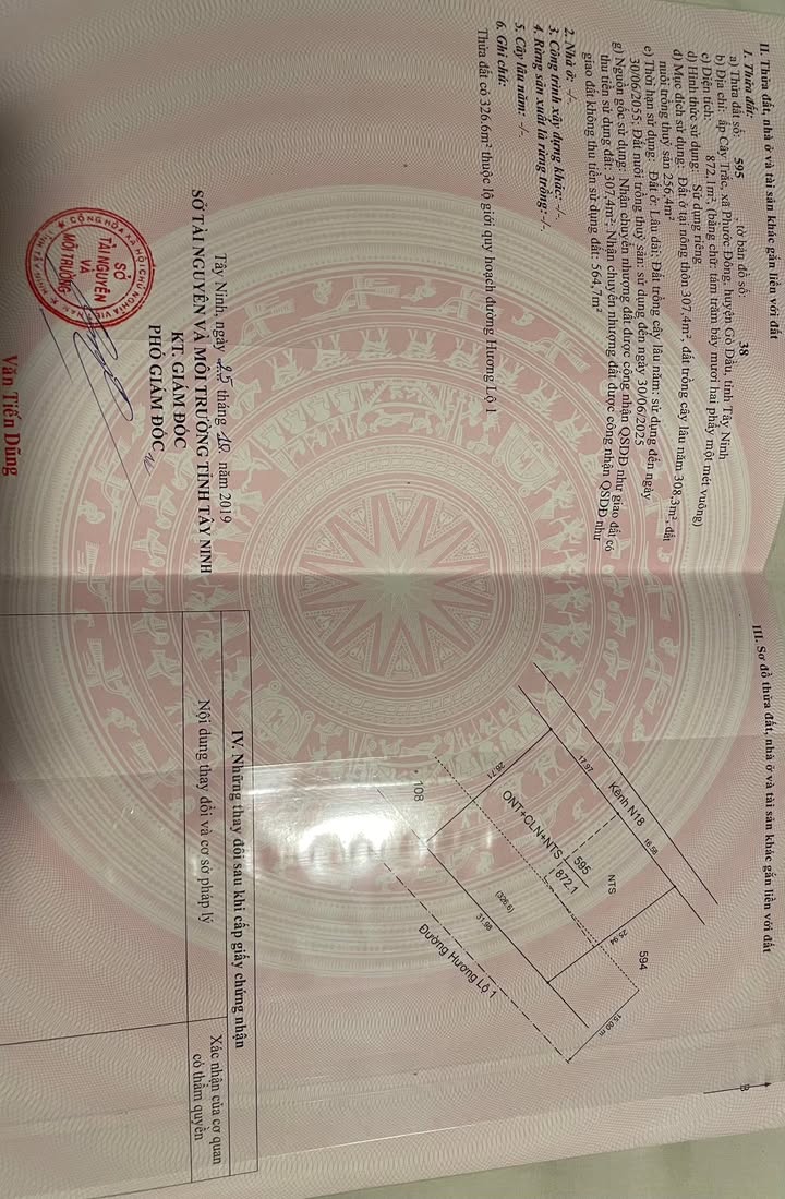 Đất nền Phước Đông, Gò Dầu, Tây Ninh 832m² giá 832 triệu - Đầu tư sinh lời ngay!