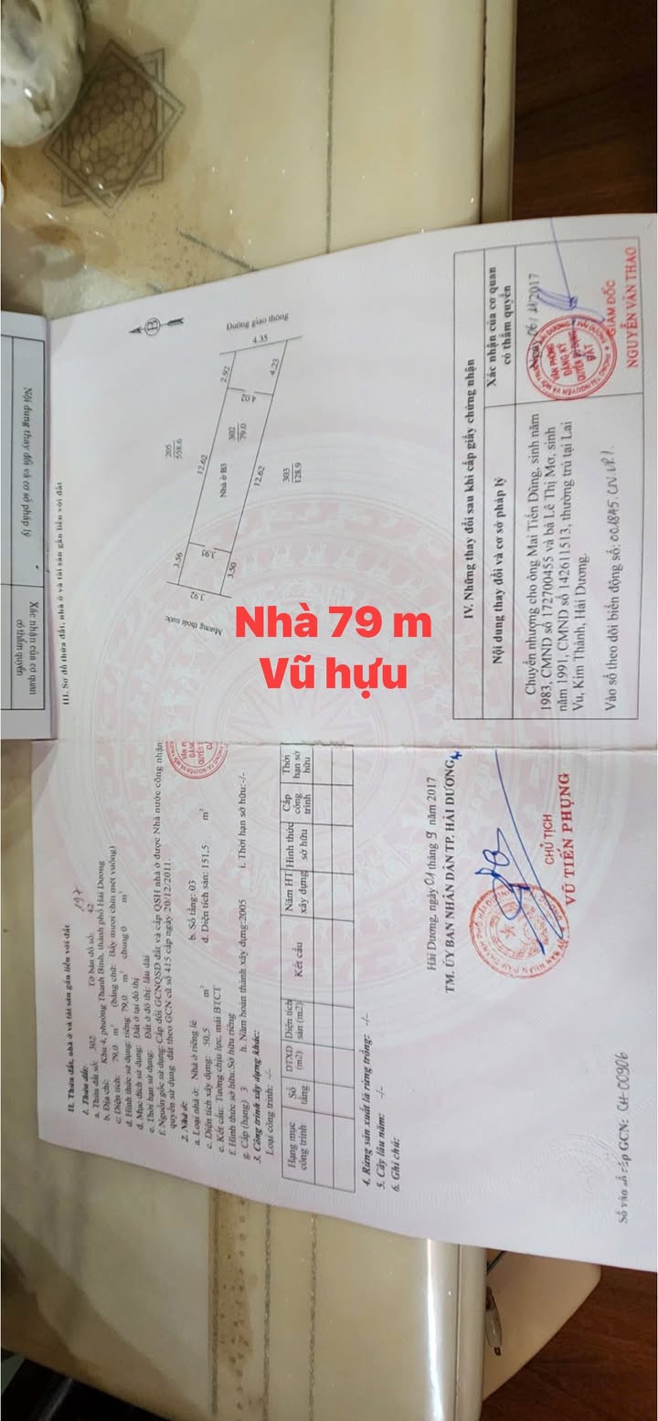 Nhà 3 tầng ngõ phố Vũ Hựu, Thanh Bình, 79m² giá 3 tỷ - Tiện ích đầy đủ gần hồ