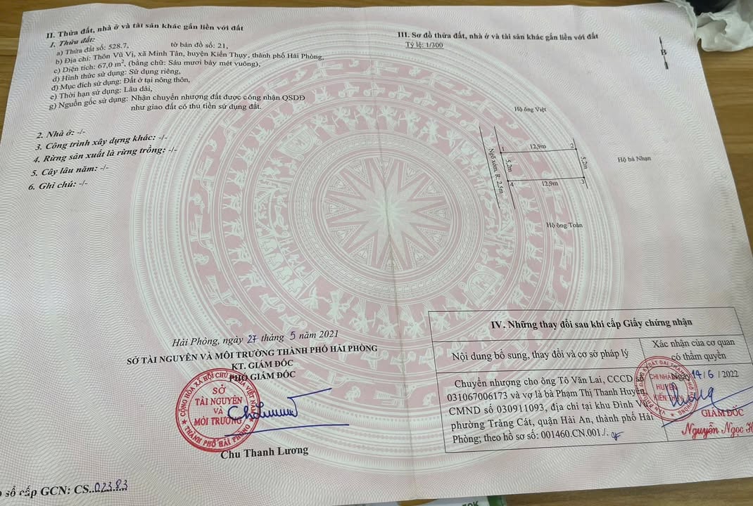 Đất nền Minh Tân, Hải Phòng 67m² giá 890 triệu - Ô tô vào tận nơi!