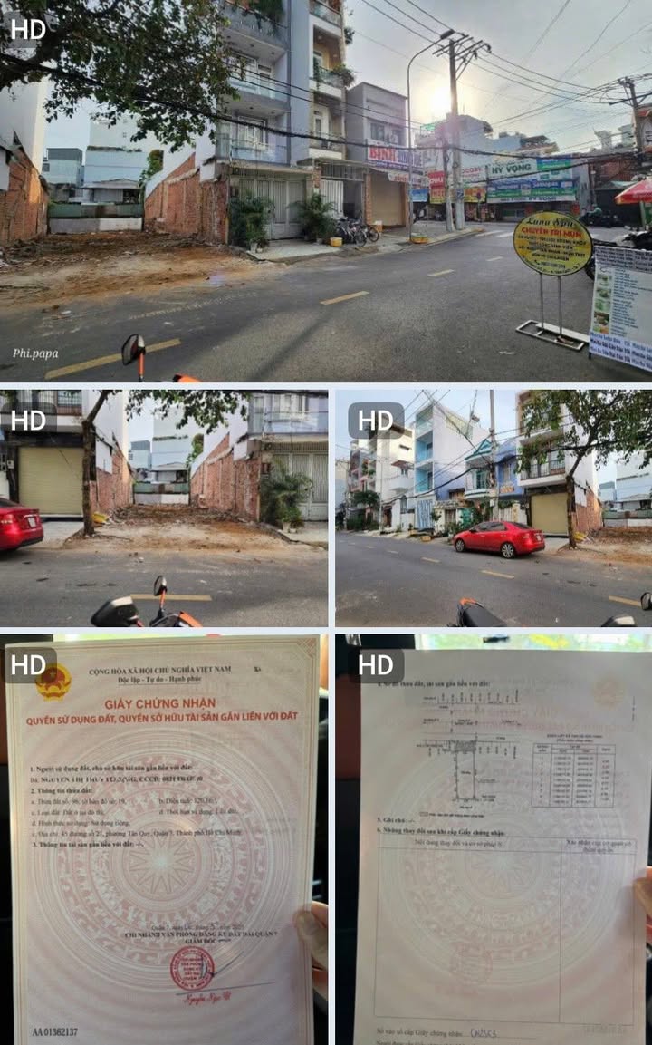 Đất nền đường số 27, Tân Quy, Q7 diện tích 121m² - Phù hợp xây dựng cao tầng!