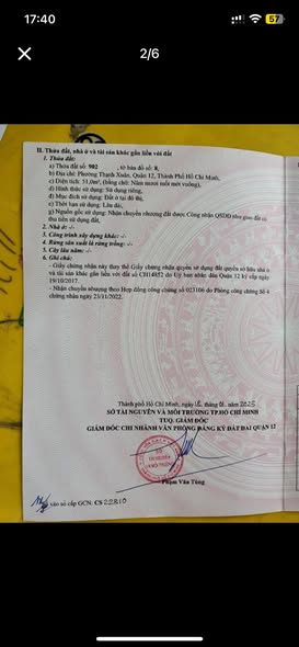 Đất thổ cư 51m² đường Thạnh Xuân 52, Q.12 - Sát trường cấp 3, giá chỉ 2.85 tỷ!