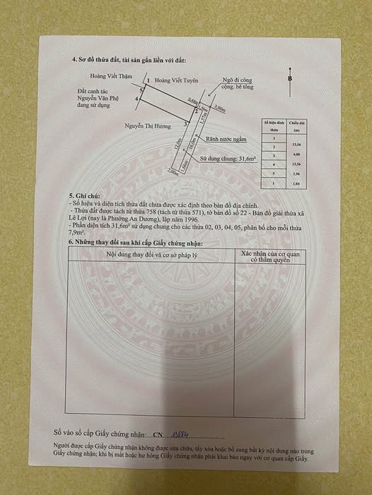 Đất nền Lê Lợi, An Dương, Hải Phòng 54m² giá 900 triệu - Sổ đỏ chính chủ!