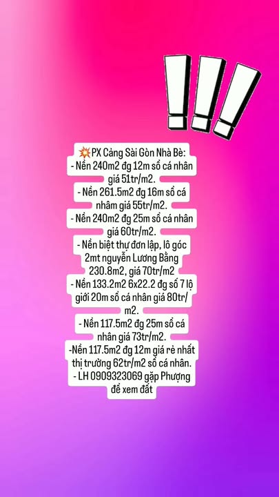 Đất nền nhà phố Green Riverside Nhà Bè 80m² giá 5.2 tỷ - Cơ hội đầu tư tuyệt vời!