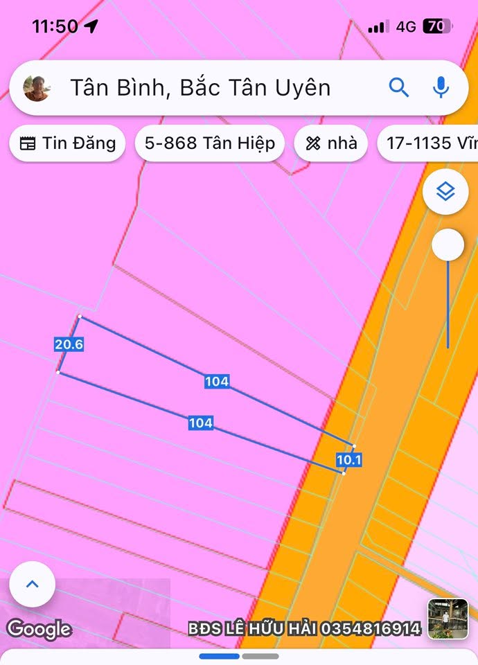 Đất nền Tân Bình, Bắc Tân Uyên 1600m² giá 8 tỷ - Cơ hội đầu tư tuyệt vời!