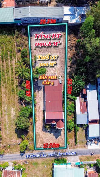 Biệt thự ấp Chánh, Gò Dầu, Tây Ninh 1110m² giá 2 tỷ - Đầu tư sinh lời ngay!