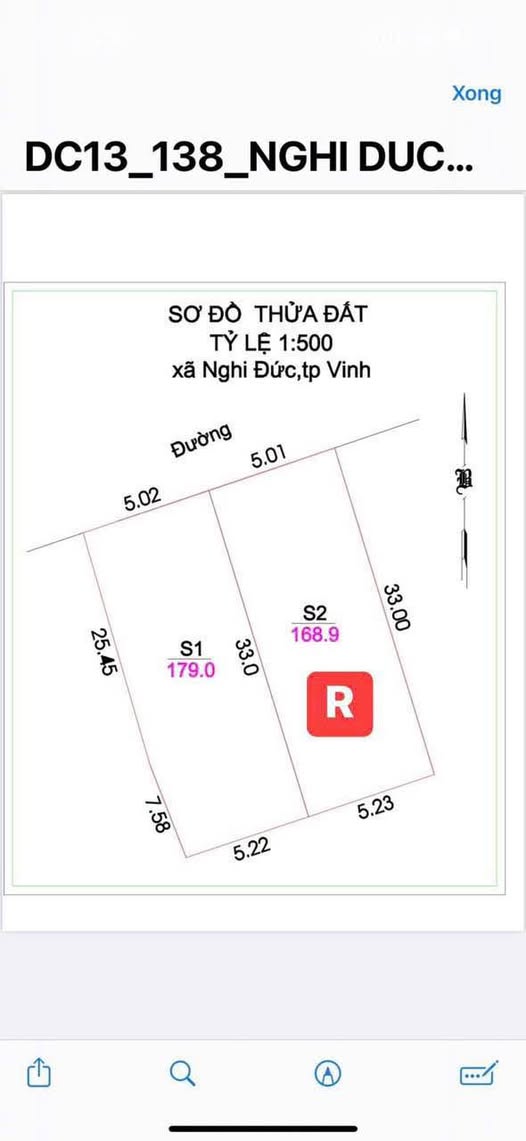 Đất Nghi Đức 179m² giá 26 triệu/m² - Đường thông đẹp, vị trí thuận lợi!