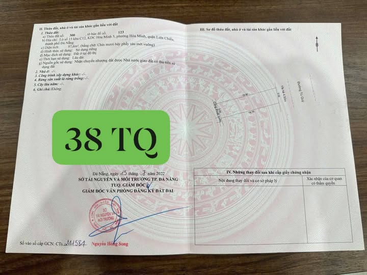 Đất nền chính chủ Hòa Minh Đà Nẵng, 97m² chỉ 4.75 tỷ - Cơ hội đầu tư hấp dẫn!