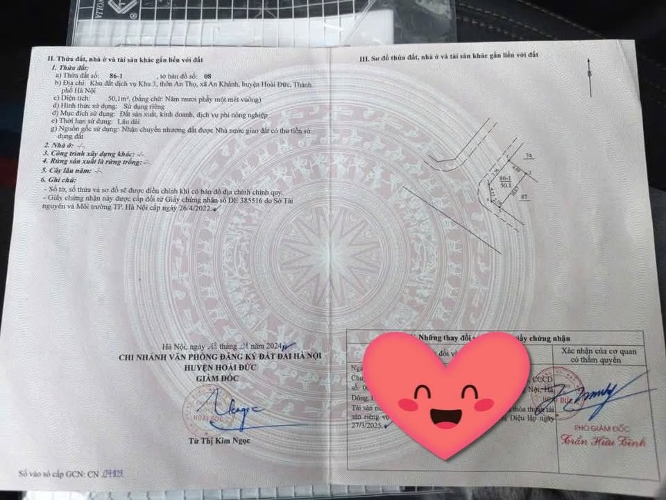 Đất nền lô góc An Khánh 50m² - Giá đầu tư hấp dẫn, chính chủ bán gấp!