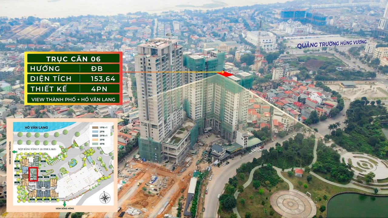 Căn hộ Văn Lang Sky Lake Việt Trì 153.65m² giá chỉ 7 tỷ - Sẵn sàng bàn giao!