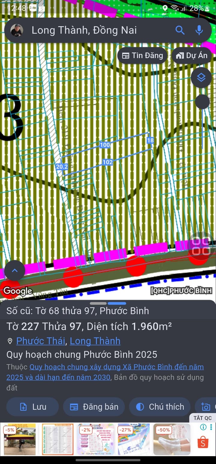 Đất nền Phước Bình 1960m² giá thỏa thuận - Đầu tư sinh lời ngay gần sân bay Long Thành!
