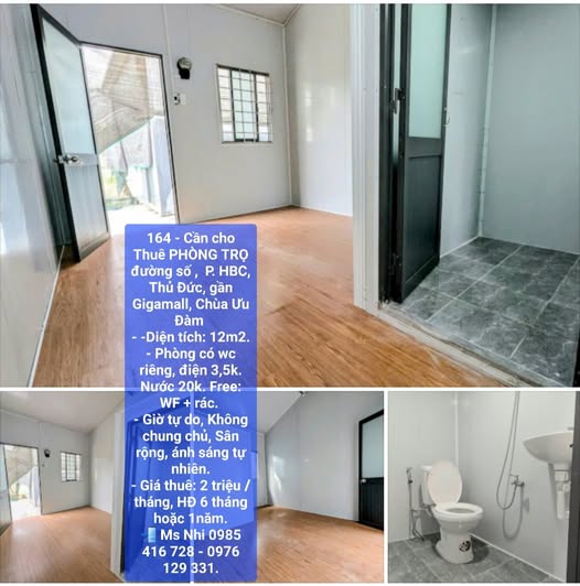 Phòng trọ đường số, P. Hiệp Bình Chánh, Thủ Đức, 12m² giá 2 triệu - Không chung chủ, tự do giờ giấc!