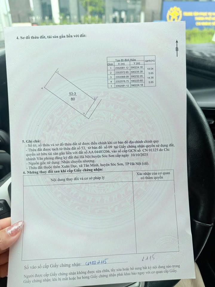 Đất nền Tân Minh Sóc Sơn 80m² - Sổ đỏ chính chủ, ô tô đỗ cửa!