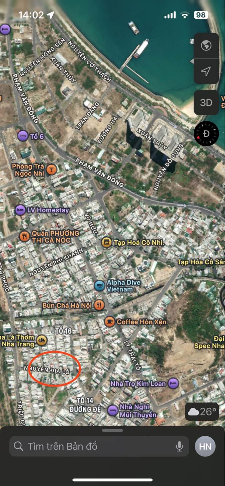 Đất mặt tiền Nguyễn Địa Lô Vĩnh Hòa 70.3m² giá chỉ 4.5 tỷ - Cách biển 850m!