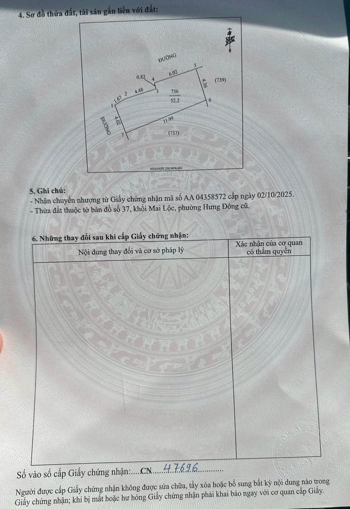 Đất nền lô góc Hưng Đông 52m² giá 1 tỷ - Sát đường 72m, cơ hội đầu tư tuyệt vời!