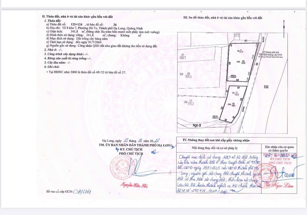 Đất nền Hạ Long 341m² giá 4.1 tỷ - Đường bê tông 4m, thuận tiện đi lại!
