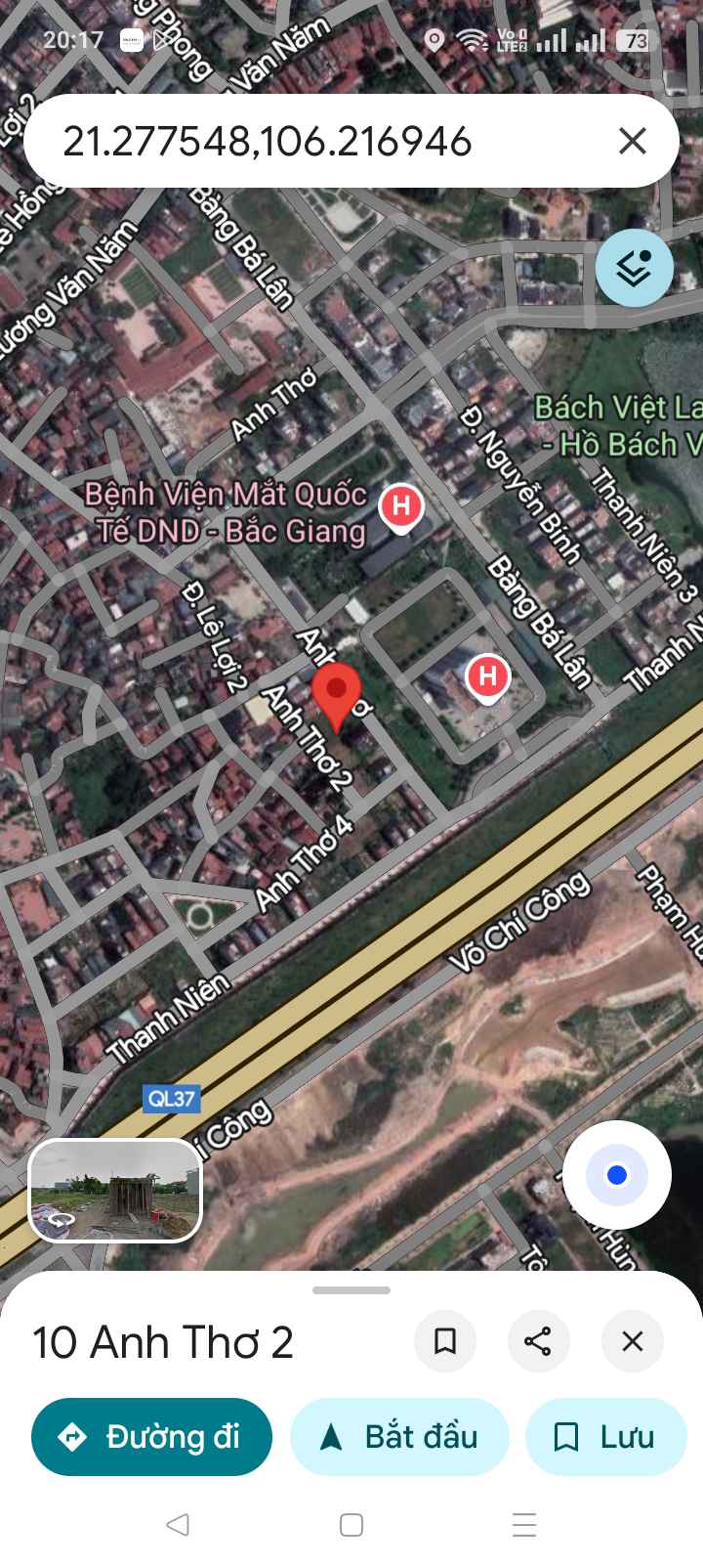 Đất nền đường Anh Thơ, TP Bắc Giang 73m² giá chỉ 5 tỷ - Cơ hội không thể bỏ lỡ!