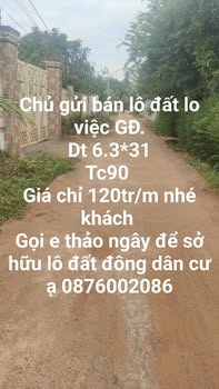 Đất thổ cư Hòa Phú, Buôn Ma Thuột 195.3m² giá chỉ 120 triệu - Đầu tư sinh lời ngay!