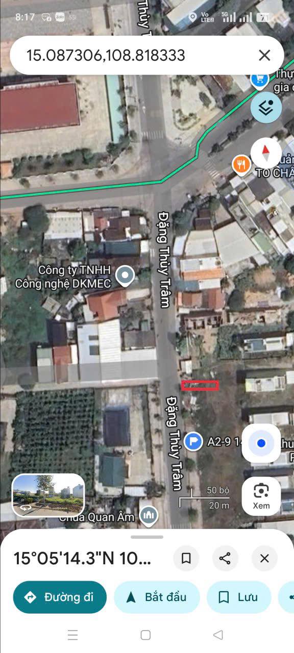 Đất nền mặt tiền Đặng Thùy Trâm, Tư Nghĩa - 100m² chỉ 1.3 tỷ - Đầu tư sinh lời ngay!