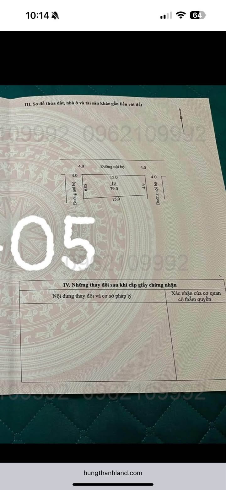 Đất đấu giá Mỹ Lương 67m² giá 1 tỷ - Kinh doanh sầm uất 3 mặt tiền!