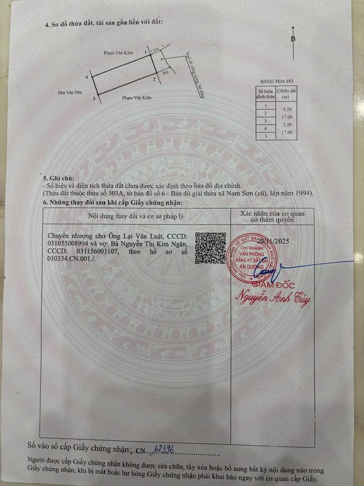 Nhà riêng đường Lương Quán, Nam Sơn, An Dương 88m² - Giá chỉ 1 tỷ, chính chủ!