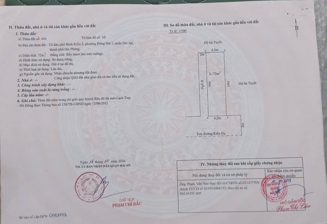 Đất lô góc tại đường Kiều Hạ, Hải An, 72m² giá 5.04 tỷ - Thích hợp kinh doanh!