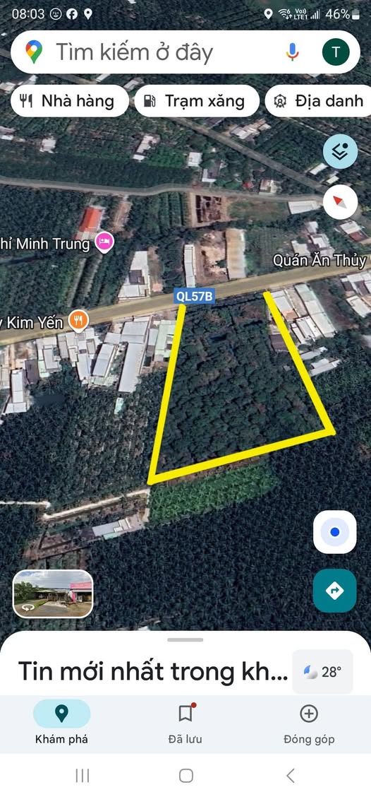 Đất mặt tiền QL57B 8800m² xã Long Hoà, Bến Tre - Cơ hội đầu tư tốt!