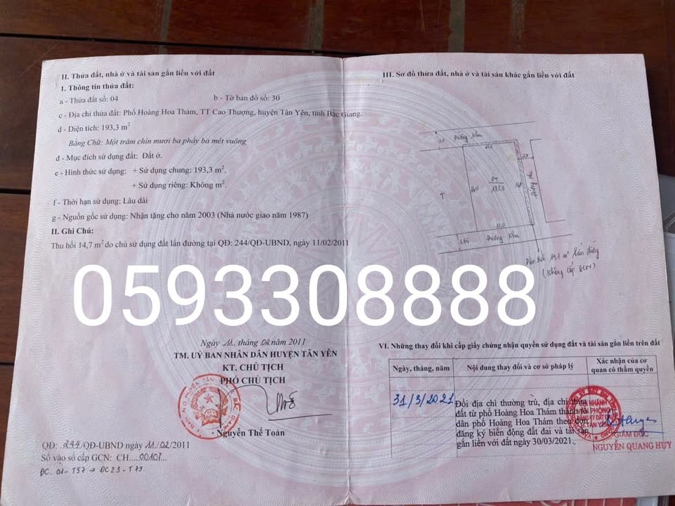 Đất nền sẵn nhà 2 tầng tại thị trấn Cao Thượng, 200m² giá 3 tỷ - Đầu tư sinh lời tuyệt vời!