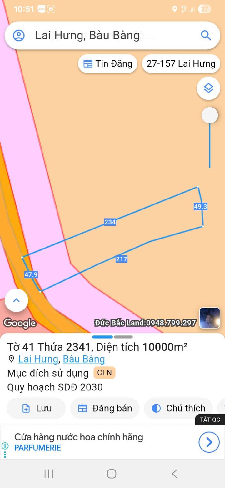 Đất 10000m² xã Lai Hưng, huyện Bàu Bàng giá 12 tỷ - Cơ hội đầu tư tuyệt vời!