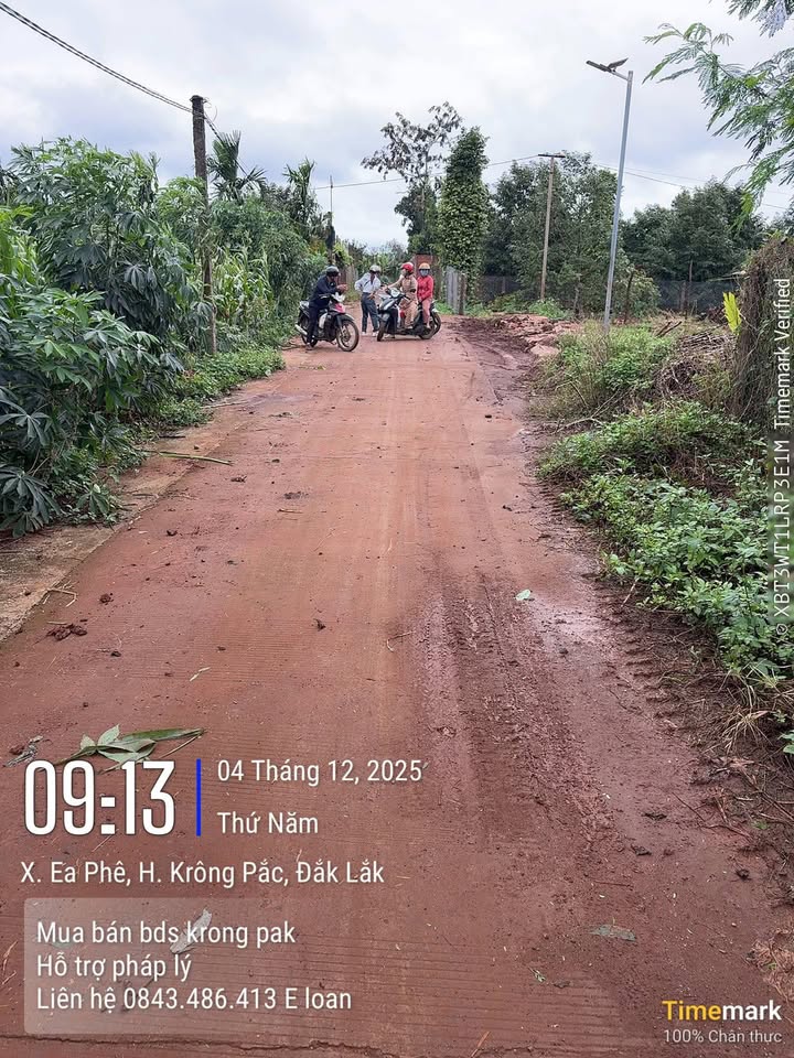 Đất nền xã Ea Phê, huyện Krông Pắc, Đắk Lắk 600m² giá 1.2 tỷ - Sổ đỏ chính chủ