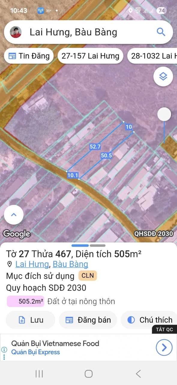 Đất nền Lai Hưng, Bàu Bàng 100m² giá 1 tỷ - Đầu tư sinh lời ngay!